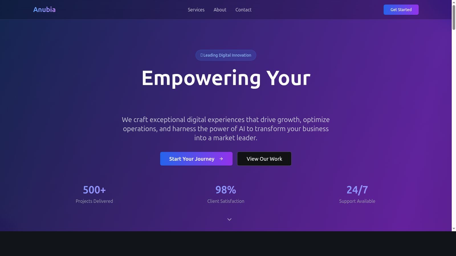 AI Digital Agency Website