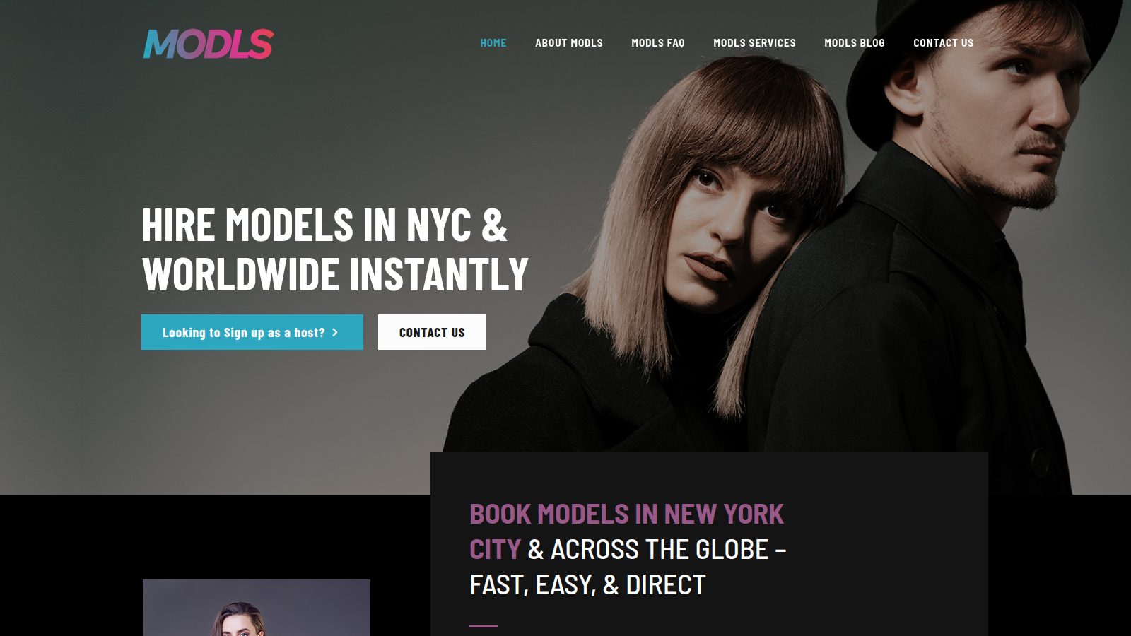 Model Booking Marketplace App